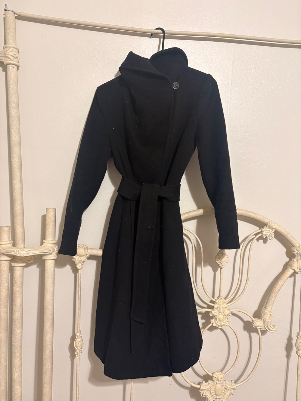 Wool avant garde women’s waist snitched classy chic winter coat